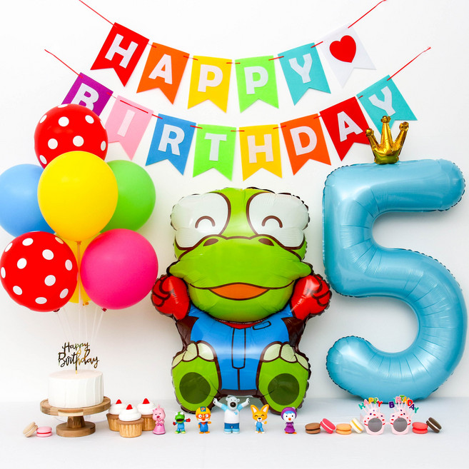 이벤트홀릭 뽀로로 크롱 풍선 생일파티세트, 5