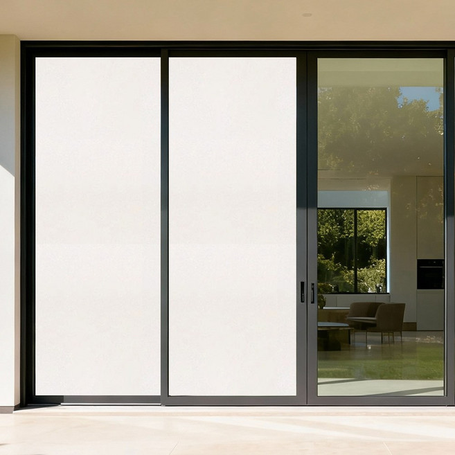 SEVOREN 열차단 자외선차단 안개 무광 프라이버시 보호 무점착 유리창시트지, 화이트