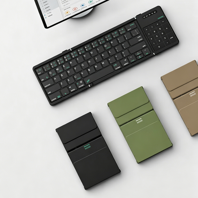 Nillkin 닐킨 블루투스 큐브 포켓 키보드 휴대용 접이식 미니 무선 키보드 숫자패드, 블랙