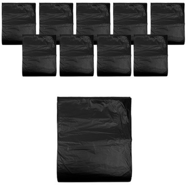 월드크린 분리수거 배접 비닐봉투 검정, 100L, 200개