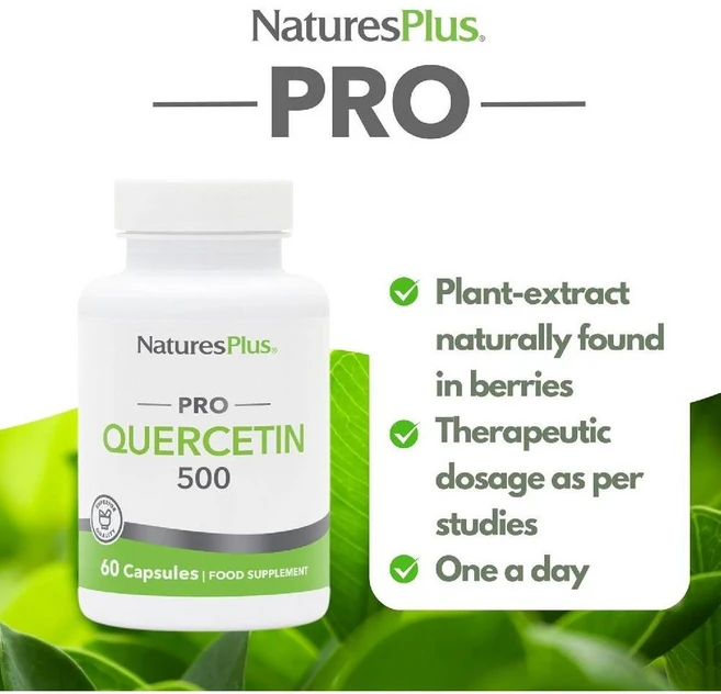 네이처스플러스- Vegan 프로 퀘르세틴 500 캡슐 60정(캡슐 1정당 500mg) 2개월분, 1개, 60정 - 쿠팡