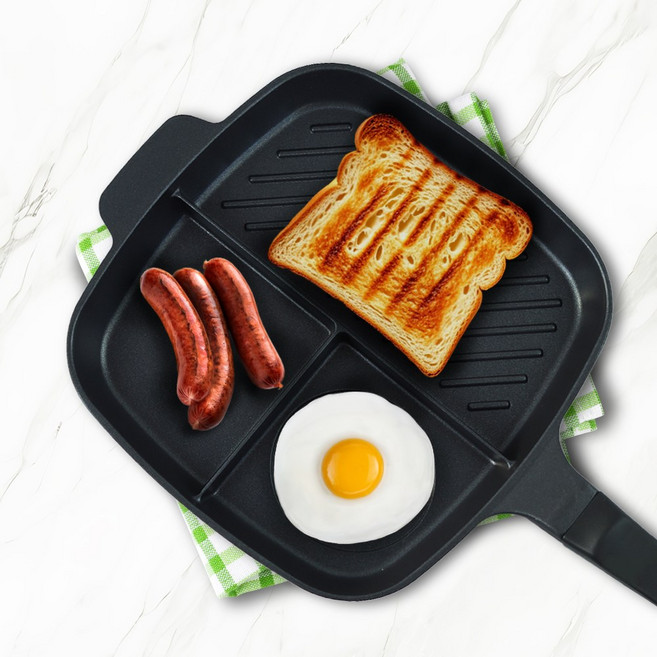 락앤락_사각 3구 IH 나눔팬 24cm, 1개