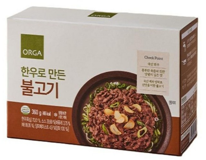 올가 한우불고기 양념불고기, 10개, 360g
