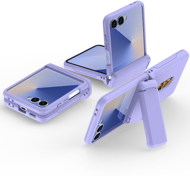 원더글라스 갤럭시 플립5 / 플립6 / 플립7 (Z플립5 / Z플립6 / Z플립7) 카드 수납 스탠드 에어 컴포터블 케이스