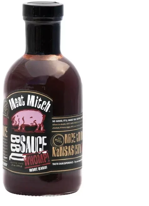 Meat Mitch WHOMP BBQ 소스 595.3g21온스 캔자스시티 고메 대회 바베큐 호환, 595.3g, 1세트