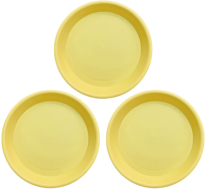 엘쏘 플라스틱 화분 받침, 옐로우, 3개