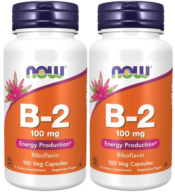 나우푸드 B-2 100mg 리보플라빈 캡슐, 2개, 100정 - 쿠팡
