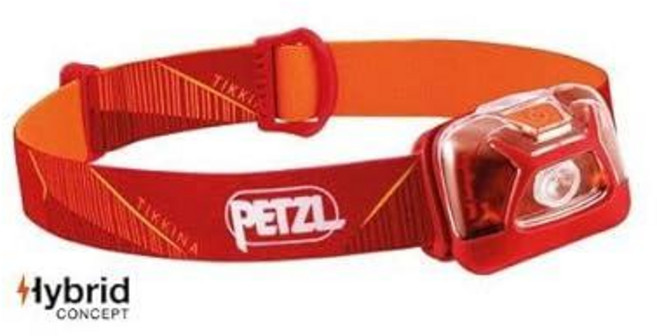 Petzl - TIKKINA 헤드램프 150루멘 표준 조명 레드