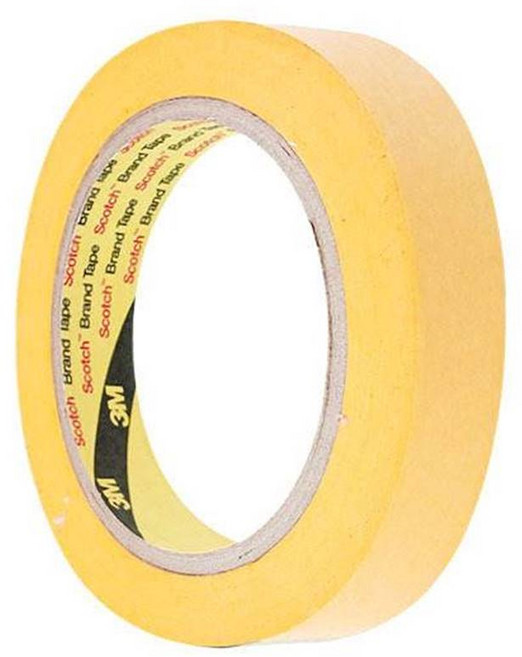 3M 종이 내열 마스킹테이프 황색 20mm x 50M 1롤 차량 도장 페인트 테이프, 1개