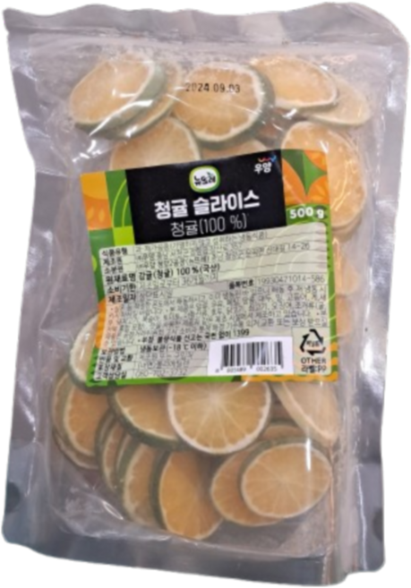 우양 뉴뜨레 청귤 슬라이스, 1개, 500g