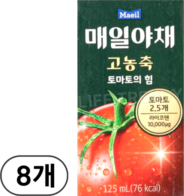 매일유업 야채 고농축 토마토의 힘, 8개, 125ml