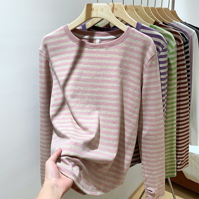 손고리 긴팔 스트라이프 티셔츠 봄 가을 겨울 롱 긴소매 SH74