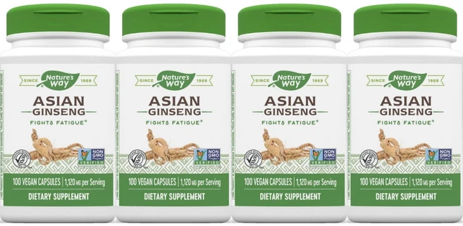 네이처스웨이 아시아 인삼 560mg, 4개, 100정 - 쿠팡