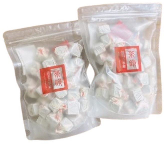 茶韻 普洱茶2005年福字方沱 小方沱 迷你磚茶, 300g, 2個, 2個裝