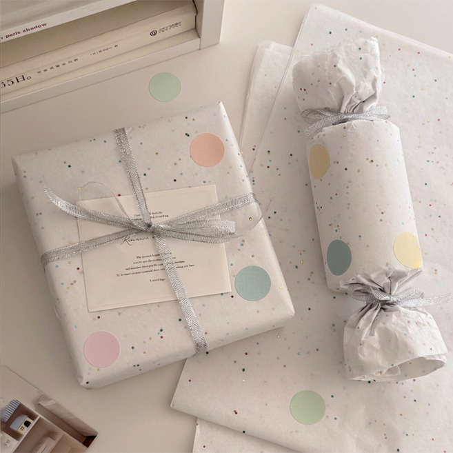 루미네임 모던 감성 선물포장 스팽글 종이포장지 20매+리본끈 1롤+카드 5장+원형스티커 25pcs, 1개, 스팽글포장세트