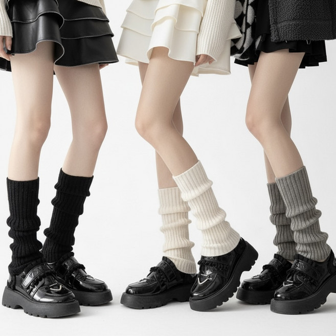 카미엘 하이틴 레그워머 암워머 겸용 니트 발토시 3종세트