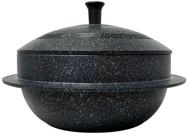 키친아트 프리미엄 양면마블 6중코팅 통주물 가마솥 24cm, 1개