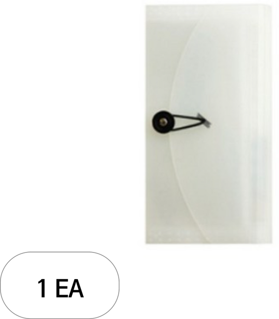 히키스 아코디언형 통장 포켓 정리함, 화이트클리어, 1개