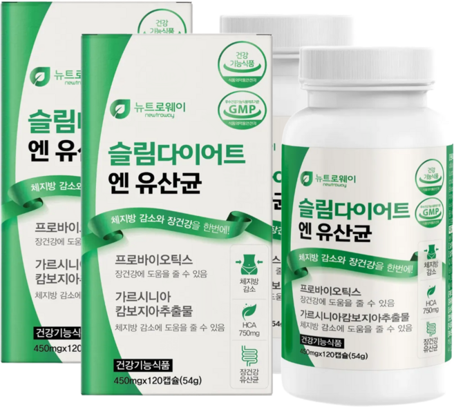 슬림 다이어트 유산균, 2개, 120정