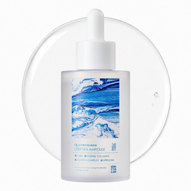 신코스랩 PDRN 콜라겐 콰트로마린 딥씨 수분 탄력 앰플, 1개, 100ml