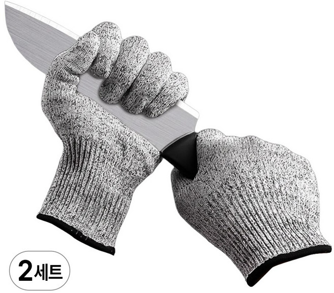 아띠꼴로 손지킴이 베임방지 안전 장갑 작업용 주방 육가공 절단방지, 2세트
