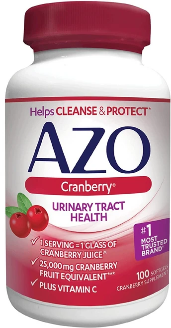 Azo 크랜베리 유리너리 트랙트 헬스 소프트젤, 100정, 1개 - 쿠팡