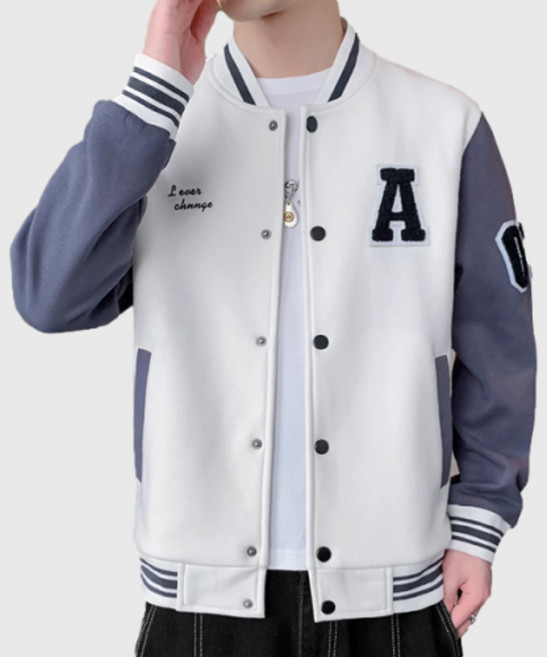 킹앤조이 빅에이 부클 로고 캐주얼 야구점퍼