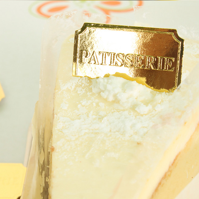 케이크 포장 데코픽 직사각 금지 케익택 골드, 금지파티세리, 108개