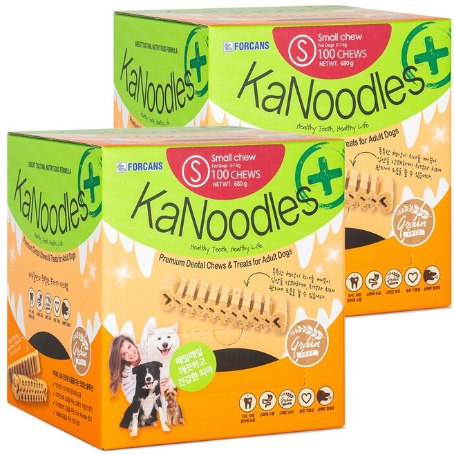 카누들 덴탈껌 S100개입 M L XL 껌, 오리지널, 680g, 2개