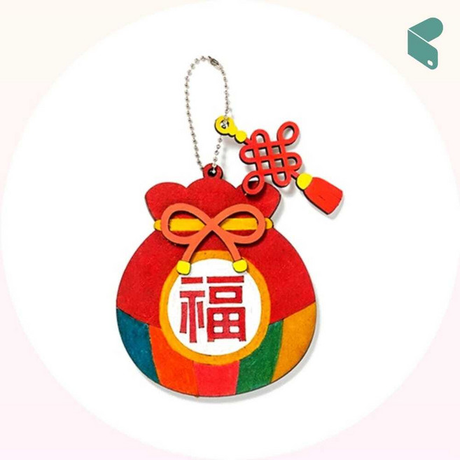 만들기 민화샵 복주머니 손거울 DIY 키트 민화공예 체험용 거울 픽앤코401