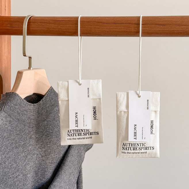 HONGCHI 衣櫃香氛包 持久芳香 多種香氣選擇 衣物除味 懸掛式設計, 30g, 1個, 純白梔子香包