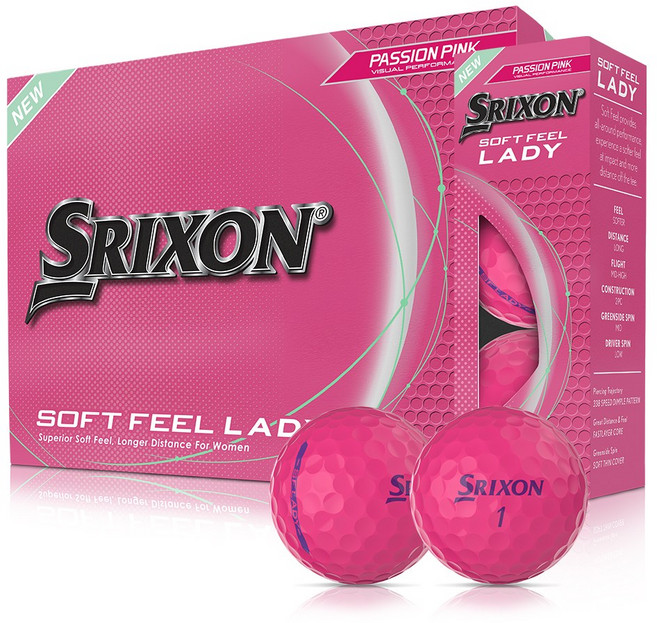 스릭슨 2023 소프트필 2피스 골프공, 레이디핑크, 12개입, 1개