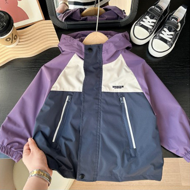 재한 주니어 아동 바람막이 후드 점퍼 [2633]