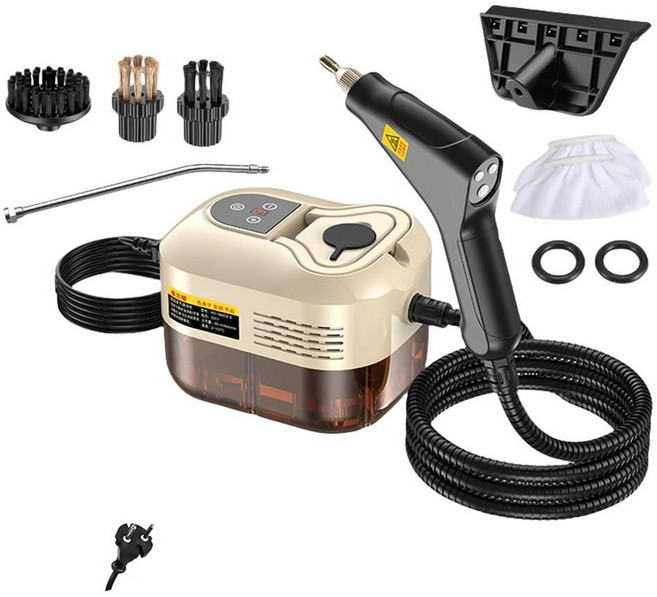 스팀 청소기 고압 고온 휴대용 다기능 스팀 청소 기계 주방 가구 자동차, 3)기타, CHINA, Beige EU Plug