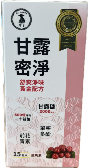 Dr. OGATA 甘露密淨 甘露糖2000mg 蔓越莓 前花青素 專利益生菌 單寧多酚 15包入, 1個