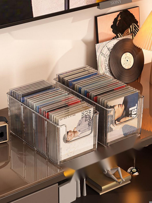 [책상 위 질서] 데스크 CD꽂이 분리형 앨범 수납함 정리대, CD 수납함