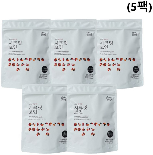 키친스토리 빅마마 이혜정의 시크릿코인 아주 편안한맛, 80g, 5개