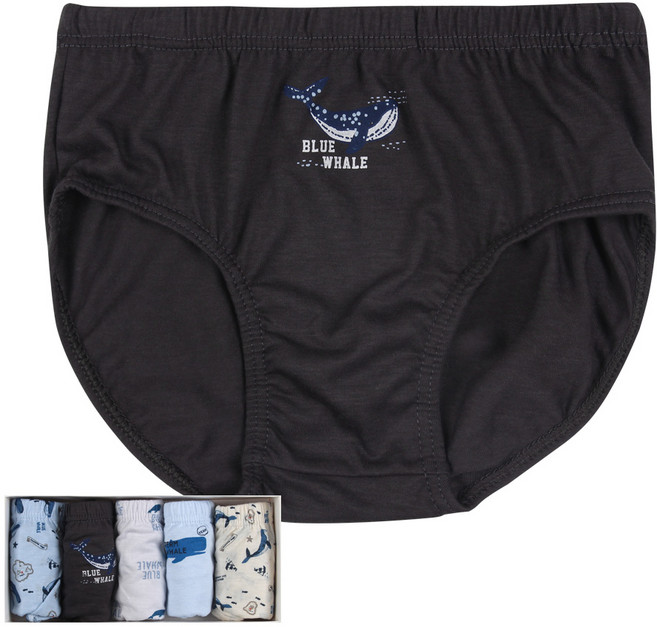 에코키즈 고래 남 유아 아동 팬티 5매 세트 FW11601