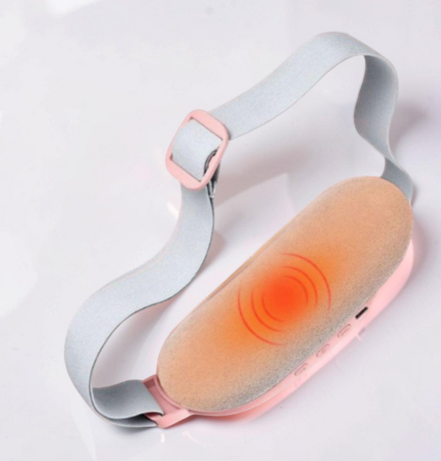 수련 찜질기 황토 허리 어깨숄 온열 전기 맥반석 데일리 진동 휴대용 마사지기, 핑크