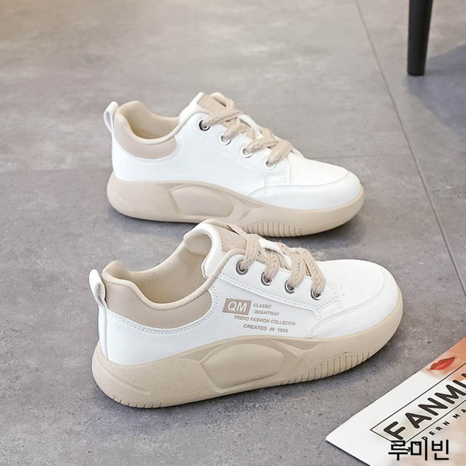 루미빈 여성 봄 가을 가벼운 플랫 쿠션 데일리 스니커즈