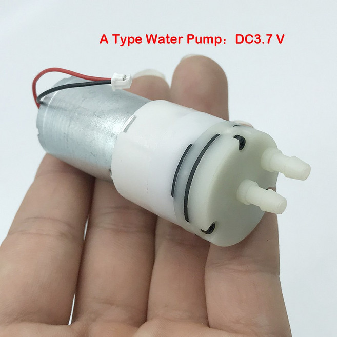 마이크로 370 워터 펌프 DC 660 ML/min 탄소 브러시 다이어프램 셀프 프라이밍 USB 미니 1 개, A Type Water mp, 1개