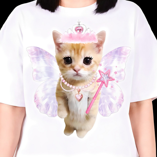 굴뚝강아지 냥냥 공주님 티셔츠