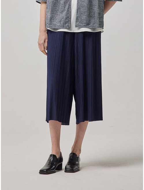 크로커다일레이디 네이비 플리츠팬츠 CLCMPT117