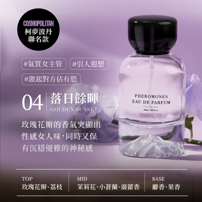 Relove 費洛蒙女性淡香精, 1個, 04落日餘暉 X 柯夢波丹聯名 50ml