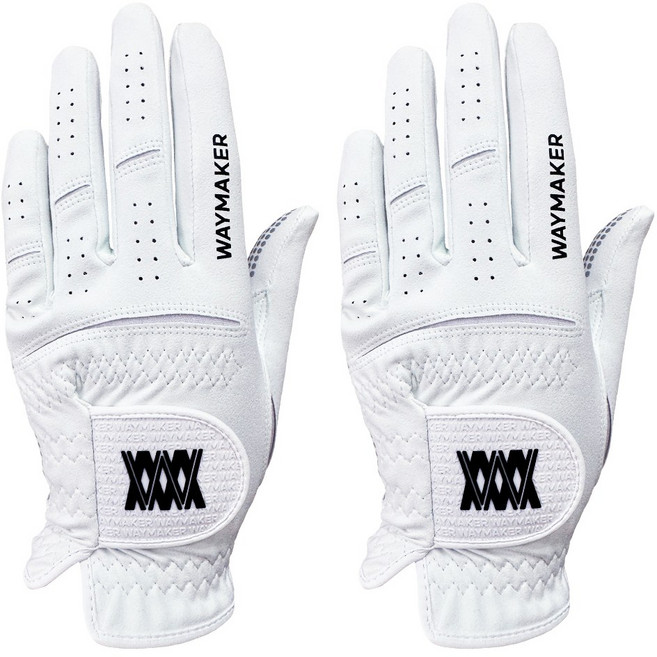 웨이메이커 월드투어 선수용 골프장갑 남성 여성 왼손 2개, 화이트