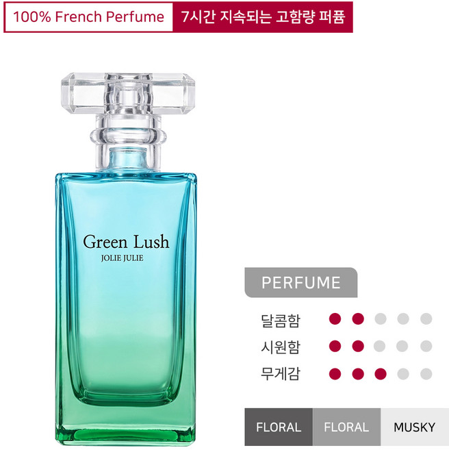 [본사]졸리줄리 퍼퓸 그린 러쉬, 1개, 50ml