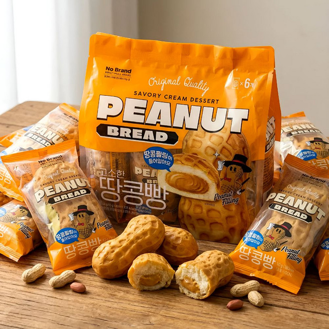 노브랜드 땅콩빵, 2개, 300g
