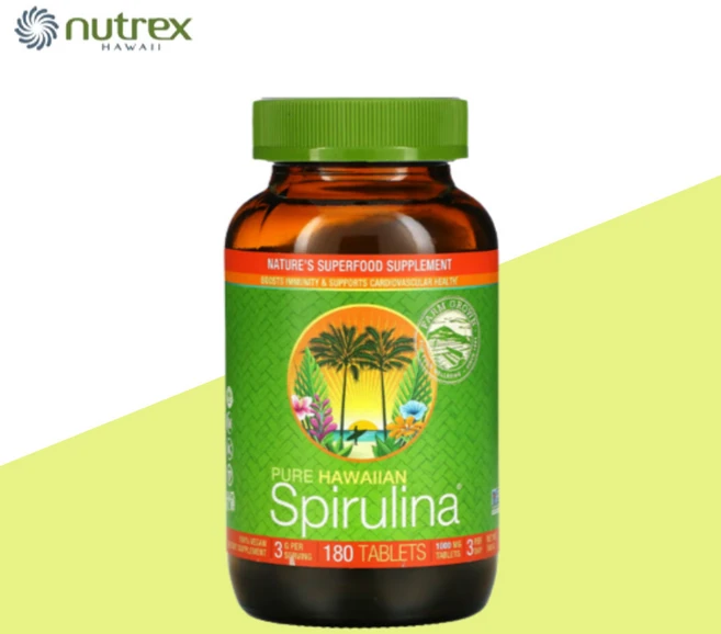 뉴트렉스 하와이 퓨어 하와이안 스피루리나 1000 mg 180 타블렛, 1개, 180정 - 쿠팡