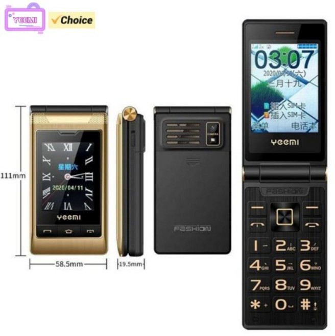 YEEMI G10-1 기존 4G 휴대 전화 듀얼 디스플레이 듀얼 SIM 큰 키보드 시끄러운 음성 노인 Celluar 긴 대기, 01 4G Standard, 02 검정색