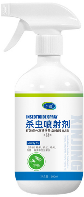 辛景 殺蟲噴射劑 適用於家庭、飯店、學校、餐廳及臥室等場所，有效成分含呋虫胺 0.5% 500ml, 殺蟲噴射劑3瓶, 1個